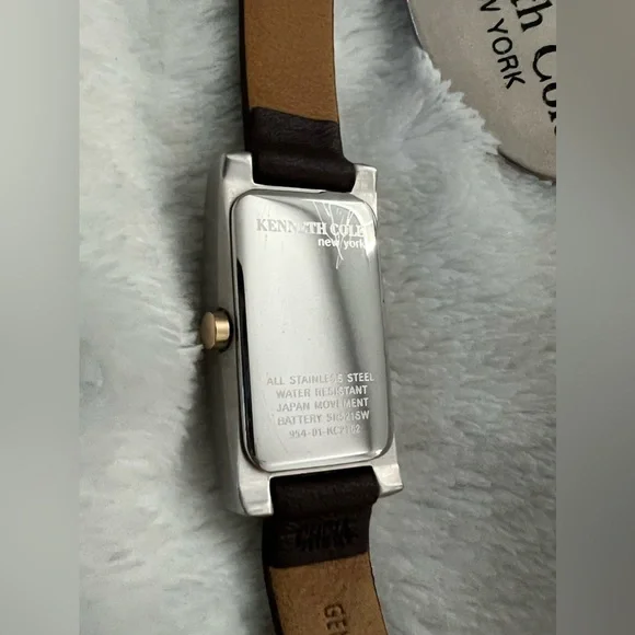 NWT Authentic Vintage Kenneth Cole 2-Tone Stainless Steel Watch w/Leather KC2152 - Picture 12 of 16